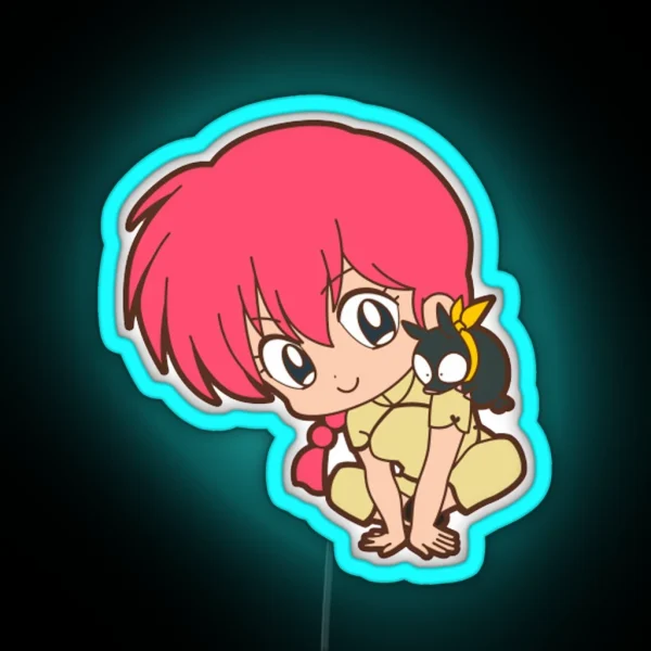 RANMA And P CHAN CHIBI RANMA 1 2 RGB Neon Sign