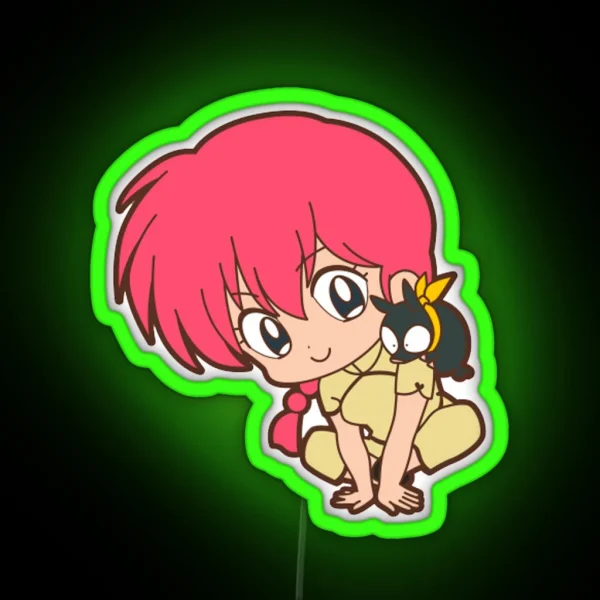 RANMA And P CHAN CHIBI RANMA 1 2 RGB Neon Sign