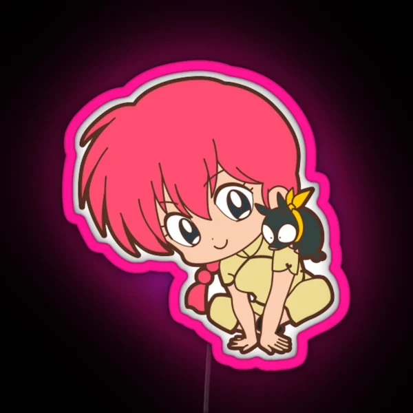 RANMA And P CHAN CHIBI RANMA 1 2 RGB Neon Sign