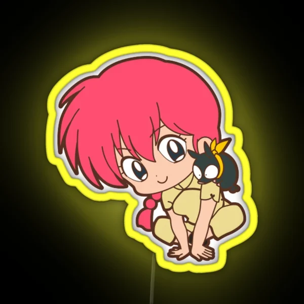 RANMA And P CHAN CHIBI RANMA 1 2 RGB Neon Sign