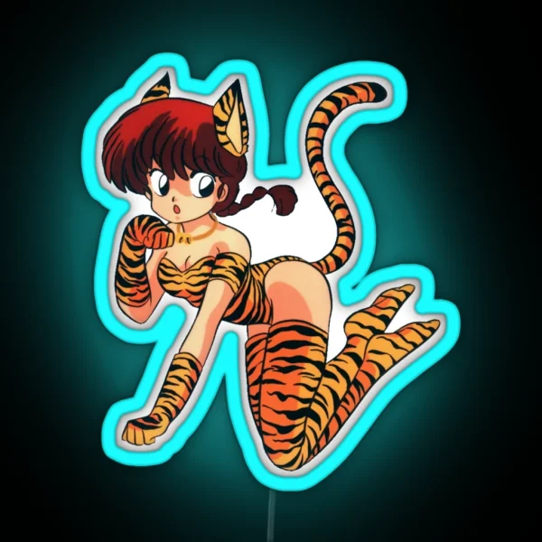 Ranma Catgirl RGB Neon Sign