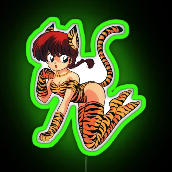 Ranma Catgirl RGB Neon Sign