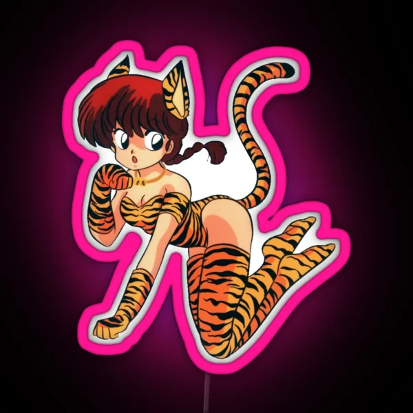 Ranma Catgirl RGB Neon Sign