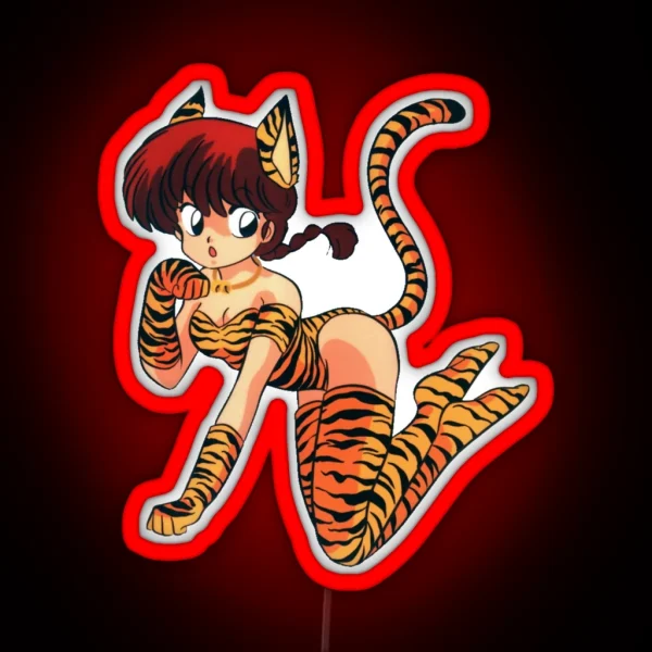 Ranma Catgirl RGB Neon Sign