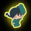 chibi ranma neon sign rgb vibrant yellow anime character