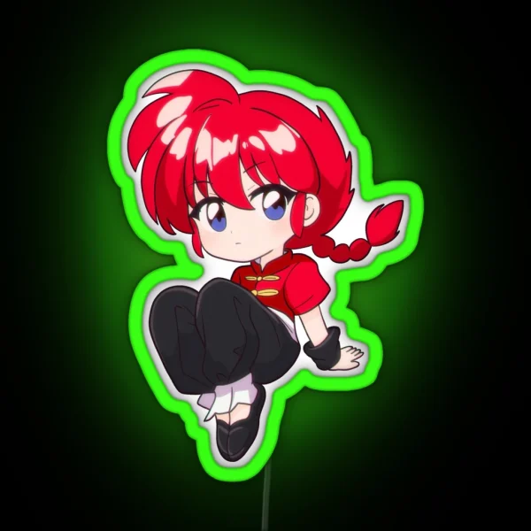 Ranma Chibi Sitting RGB Neon Sign