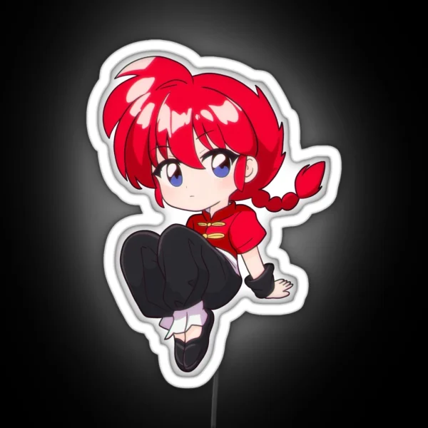 Ranma Chibi Sitting RGB Neon Sign