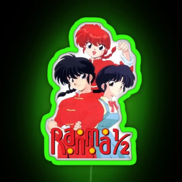 Ranma Group ORIGINAL BY CRUSHART1 ON REDBUBBLE RGB Neon Sign