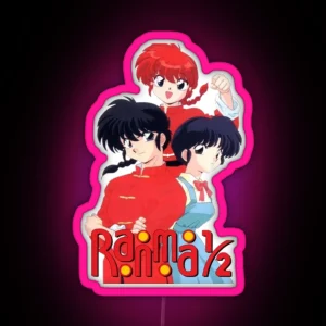 Ranma Group ORIGINAL BY CRUSHART1 ON REDBUBBLE RGB Neon Sign