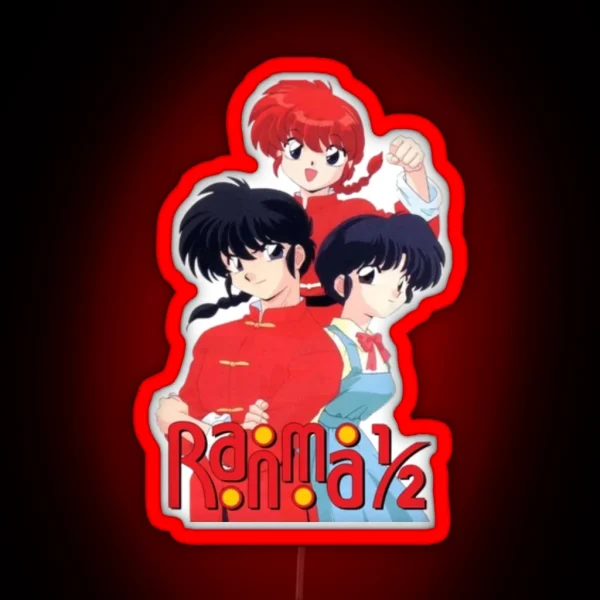 Ranma Group ORIGINAL BY CRUSHART1 ON REDBUBBLE RGB Neon Sign