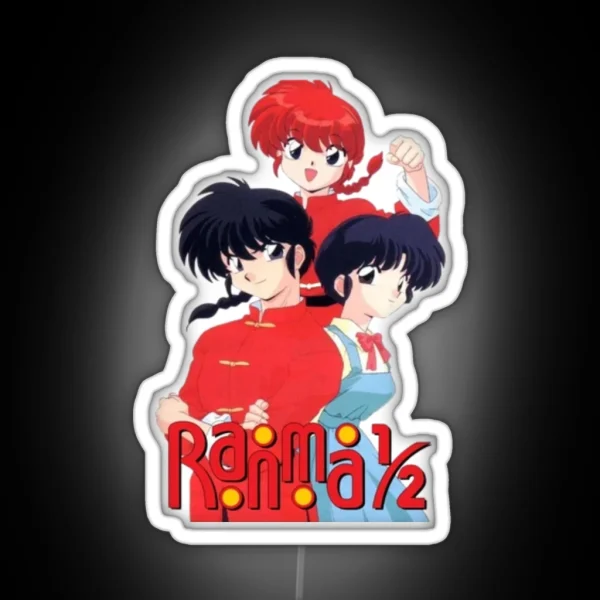 Ranma Group ORIGINAL BY CRUSHART1 ON REDBUBBLE RGB Neon Sign
