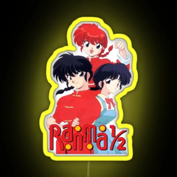 Ranma Group ORIGINAL BY CRUSHART1 ON REDBUBBLE RGB Neon Sign