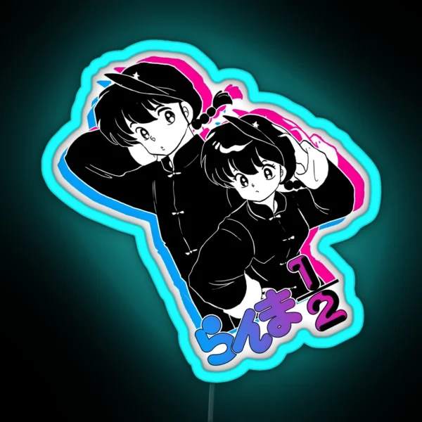 Ranma Kun And Ranma Chan RGB Neon Sign