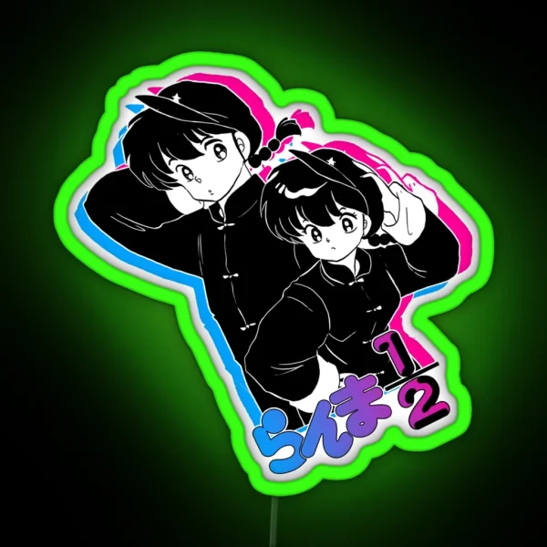 Ranma Kun And Ranma Chan RGB Neon Sign