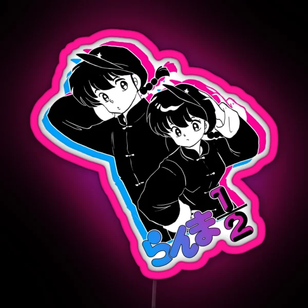Ranma Kun And Ranma Chan RGB Neon Sign