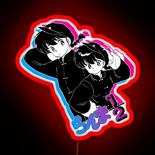 Ranma Kun And Ranma Chan RGB Neon Sign