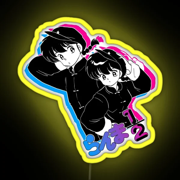 Ranma Kun And Ranma Chan RGB Neon Sign
