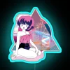 Ranma Saotome Vaporwave Style Neon Sign Design - Digital Art with RGB Color Scheme
