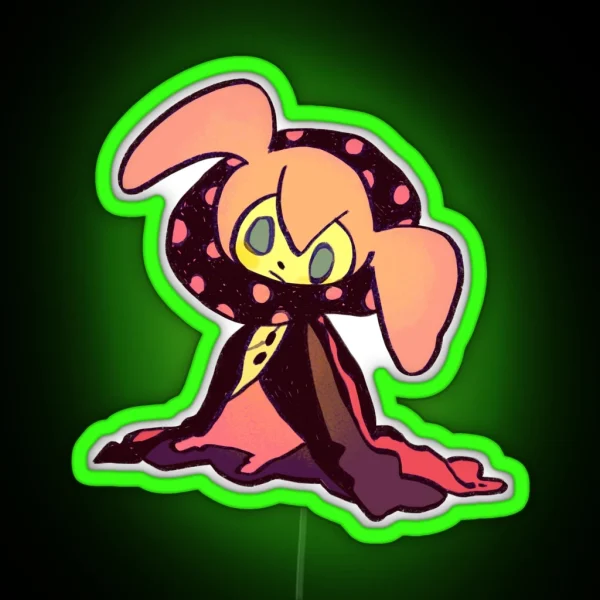 Ransroom Draws Another Pink Pastel Bebe Witch RGB Neon Sign