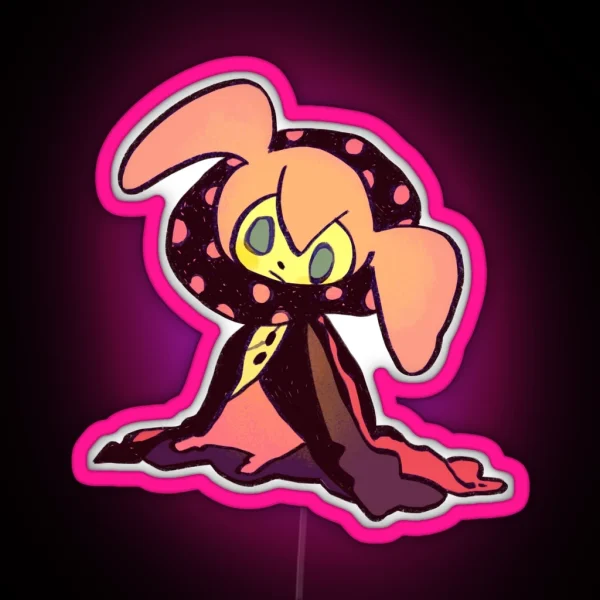 Ransroom Draws Another Pink Pastel Bebe Witch RGB Neon Sign