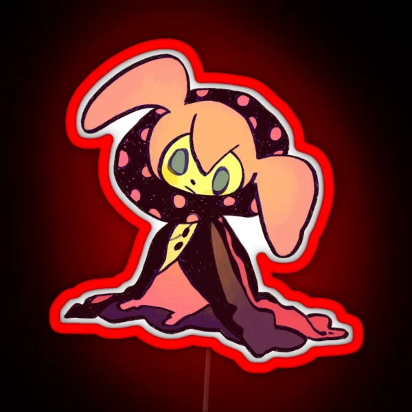 Ransroom Draws Another Pink Pastel Bebe Witch RGB Neon Sign