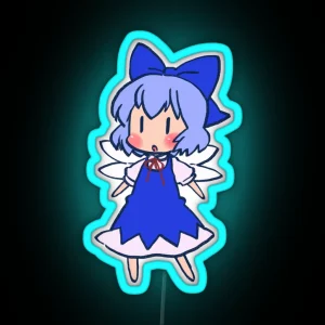 Ransroom Draws The Atai Cirno Sofubi Figurine Touhou Memes RGB Neon Sign