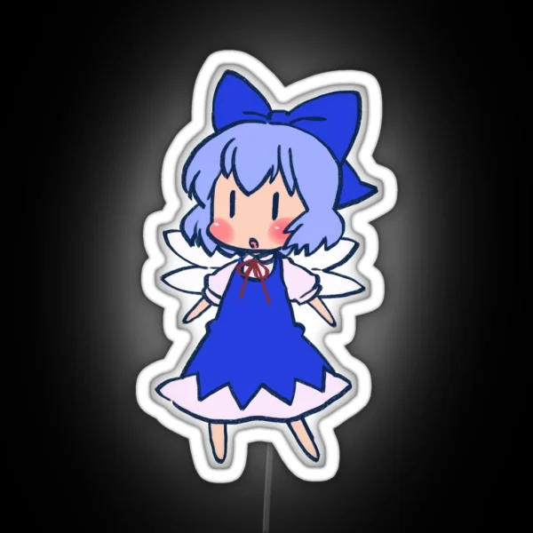 Ransroom Draws The Atai Cirno Sofubi Figurine Touhou RGB Neon Sign