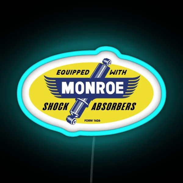 Rare Vintage Monroe Shock Absorbers Led Design RGB Neon Sign