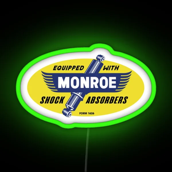 Rare Vintage Monroe Shock Absorbers Led Design RGB Neon Sign
