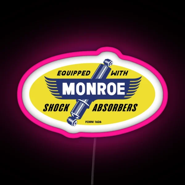 Rare Vintage Monroe Shock Absorbers Led Design RGB Neon Sign