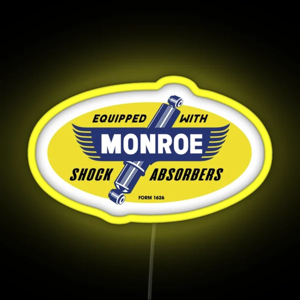 Rare Vintage Monroe Shock Absorbers Led Design RGB Neon Sign
