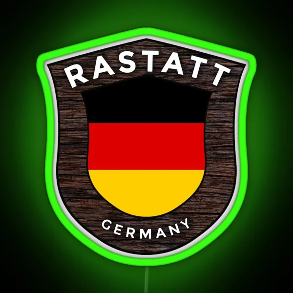Rastatt Germany Emblem Flag RGB Neon Sign