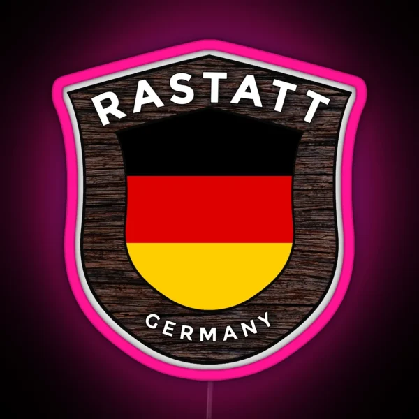 Rastatt Germany Emblem Flag RGB Neon Sign