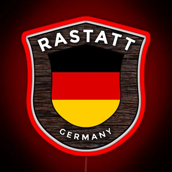 Rastatt Germany Emblem Flag RGB Neon Sign