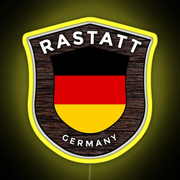 Rastatt Germany Emblem Flag RGB Neon Sign
