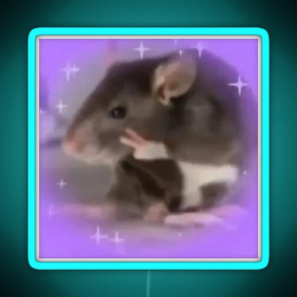 Rat Mood Meme RGB Neon Sign