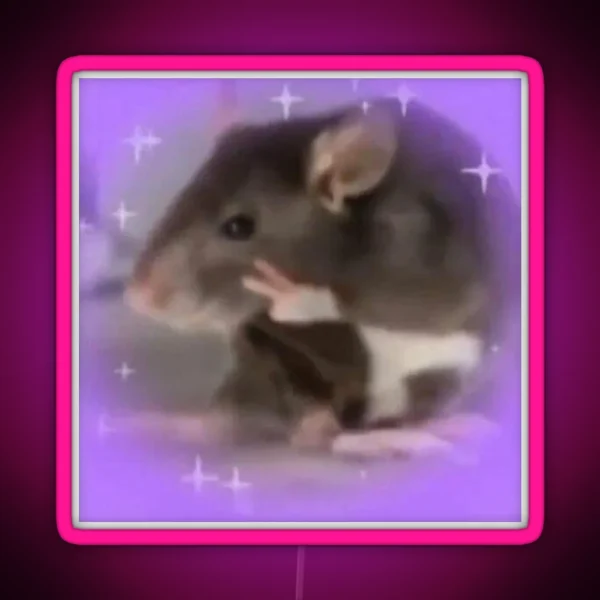 Rat Mood Meme RGB Neon Sign