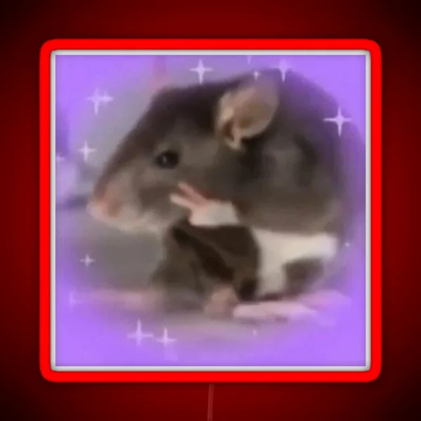 Rat Mood Meme RGB Neon Sign