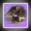 RGB Neon Sign Rat Mood Meme - White