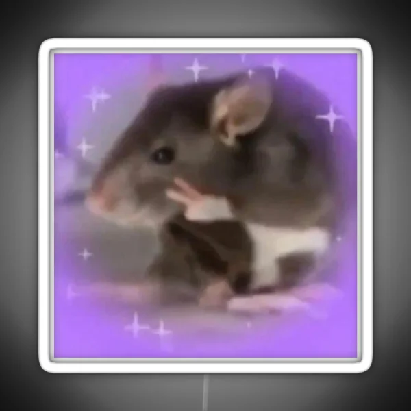 Rat Mood Meme RGB Neon Sign