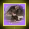 neon yellow rat mood meme sign with bold rgb glow