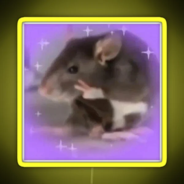 Rat Mood Meme RGB Neon Sign