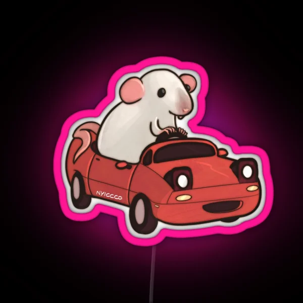Rat On A Miata RGB Neon Sign