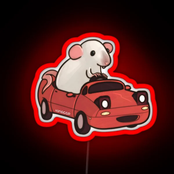 Rat On A Miata RGB Neon Sign
