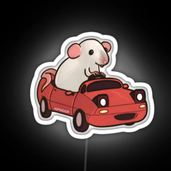 Rat On A Miata RGB Neon Sign