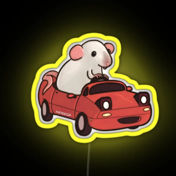 Rat On A Miata RGB Neon Sign