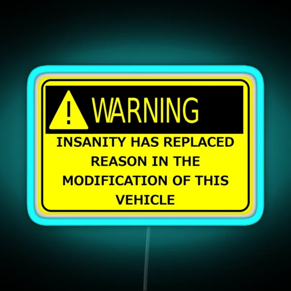 Rat Rod Warning RGB Neon Sign