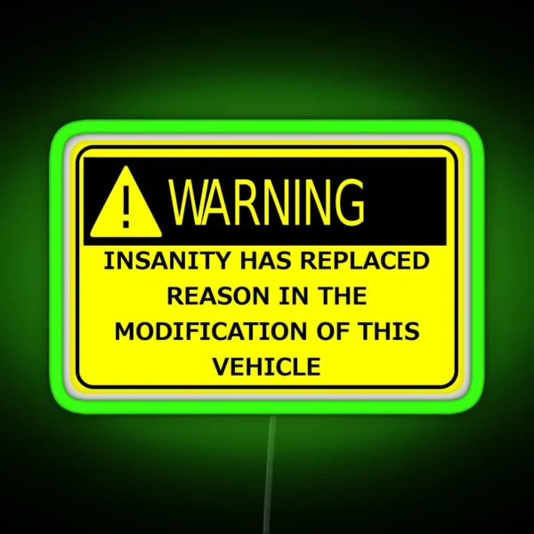 Rat Rod Warning RGB Neon Sign