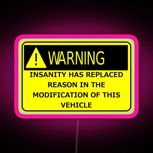 Rat Rod Warning RGB Neon Sign