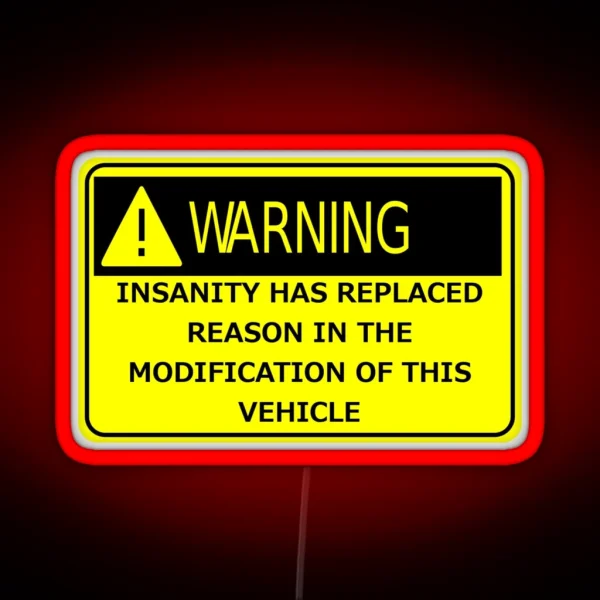 Rat Rod Warning RGB Neon Sign